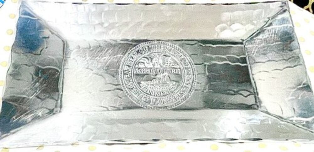 State Of TN Pewter Bread Tray